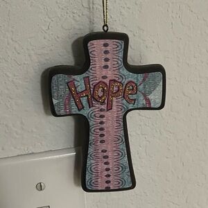 Decorative hanging Cross with Hope Design